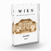 Personalisierte Wien Museumsquartier | Name & Jahr フォトブロック (左)
