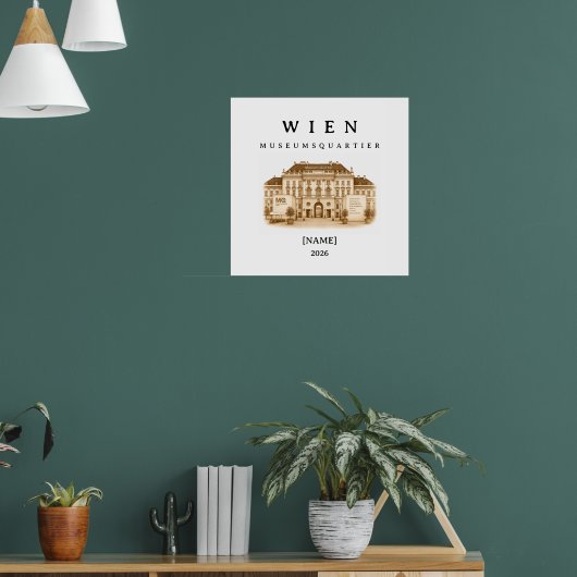 Personalisierte Wien Museumsquartier | Name & Jahr ポスター (リビング1)