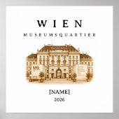 Personalisierte Wien Museumsquartier | Name & Jahr ポスター (正面)