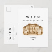 Personalisierte Wien Museumsquartier | Name & Jahr ポストカード (正面/裏面)