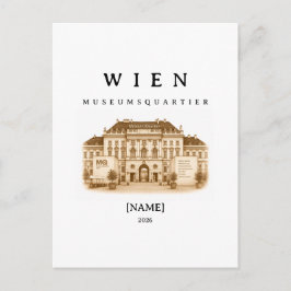 Personalisierte Wien Museumsquartier | Name & Jahr ポストカード