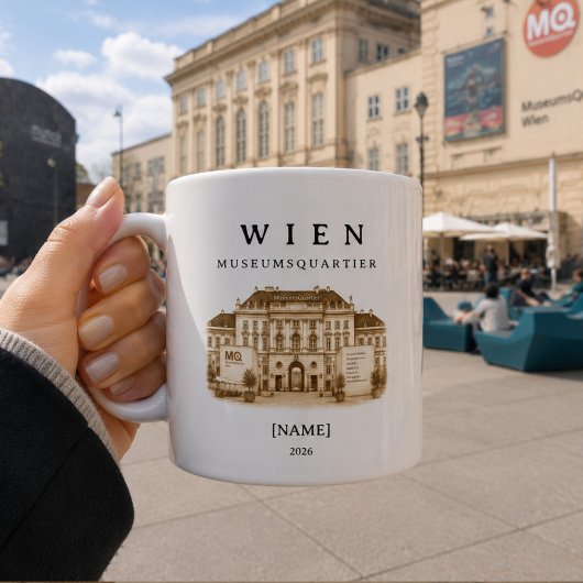 Personalisierte Wien Museumsquartier Tasse | Name コーヒーマグカップ