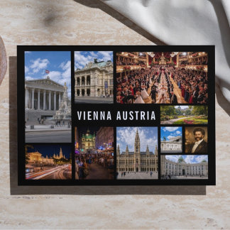 Personalisierte Wien Österreich Foto-Collage ポストカード