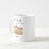 Personalisierte Wien Palais Liechtenstein コーヒーマグカップ (正面左)