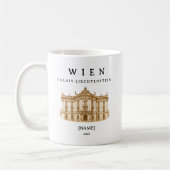 Personalisierte Wien Palais Liechtenstein コーヒーマグカップ (左)