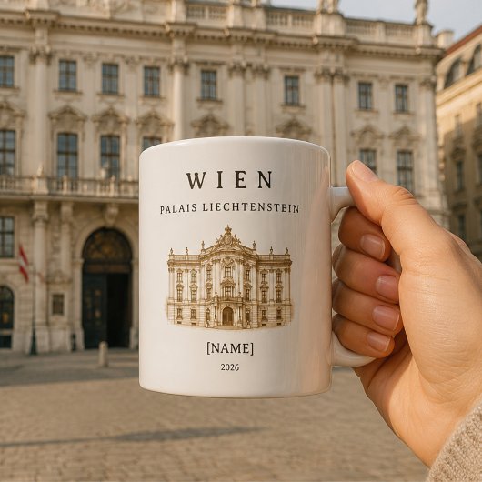 Personalisierte Wien Palais Liechtenstein コーヒーマグカップ