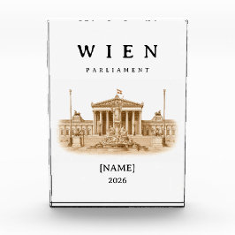 Personalisierte Wien Parlament | Name & Jahr フォトブロック