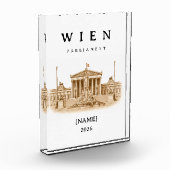 Personalisierte Wien Parlament | Name & Jahr フォトブロック (左)