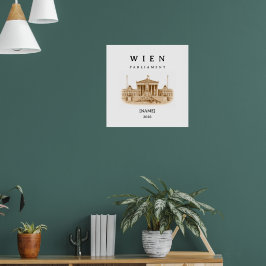 Personalisierte Wien Parlament | Name & Jahr ポスター