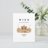 Personalisierte Wien Parlament | Name & Jahr ポストカード (スタンド正面)