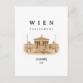 Personalisierte Wien Parlament | Name & Jahr ポストカード