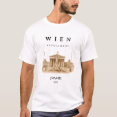Personalisierte Wien Parlament | Name & Jahr Tシャツ (正面)