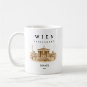 Personalisierte Wien Parlament Tasse | Name & Jahr コーヒーマグカップ (左)