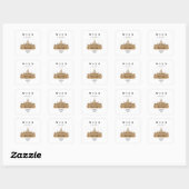 Personalisierte Wien Rathaus | Name & Jahr スクエアシール (シート)