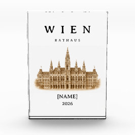Personalisierte Wien Rathaus | Name & Jahr フォトブロック
