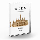 Personalisierte Wien Rathaus | Name & Jahr フォトブロック (左)