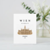 Personalisierte Wien Rathaus | Name & Jahr ポストカード (スタンド正面)