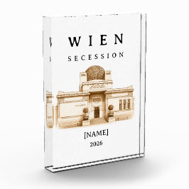 Personalisierte Wien Secession | Name & Jahr フォトブロック