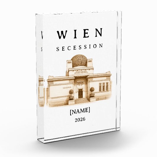 Personalisierte Wien Secession | Name & Jahr フォトブロック (左)