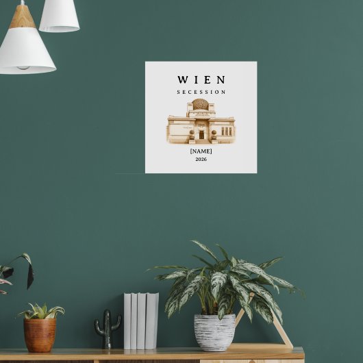 Personalisierte Wien Secession | Name & Jahr ポスター (リビング1)