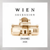 Personalisierte Wien Secession | Name & Jahr ポスター (正面)