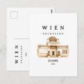Personalisierte Wien Secession | Name & Jahr ポストカード (正面/裏面)