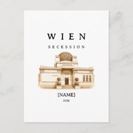 Personalisierte Wien Secession | Name & Jahr ポストカード