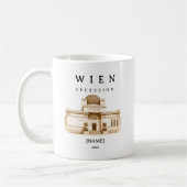 Personalisierte Wien Secession Tasse | Name & Jahr コーヒーマグカップ (左)