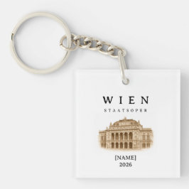 Personalisierte Wien Staatsoper | Name & Jahr キーホルダー