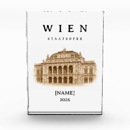 Personalisierte Wien Staatsoper | Name & Jahr フォトブロック