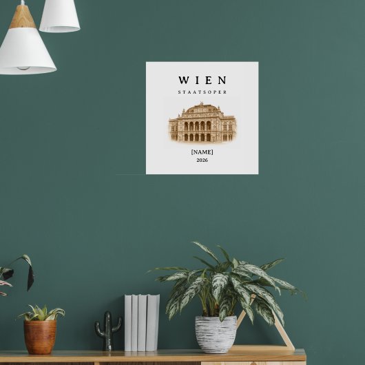 Personalisierte Wien Staatsoper | Name & Jahr ポスター (リビング1)