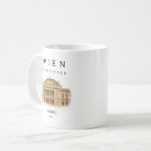 Personalisierte Wien Staatsoper Tasse | Name コーヒーマグカップ (正面左)