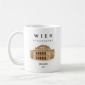 Personalisierte Wien Staatsoper Tasse | Name コーヒーマグカップ (左)