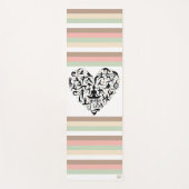 Personalisierte Yoga Matte mit Herz und Name ヨガマット (正面)