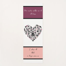Personalisierte Yogamatte mit Herz & Wunschtext ヨガマット