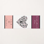 Personalisierte Yogamatte mit Herz & Wunschtext ヨガマット (正面(横))