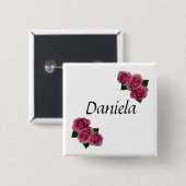 personalisierter名PIN Ansteckerボタン 缶バッジ (正面&裏面)