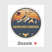 Personalisierter Ortsname Deutschland Runddesign シール (シート)