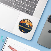 Personalisierter Ortsname Deutschland Runddesign シール (ノートパソコンとiPhone)