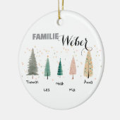 Personalisierter Osteranhänger mit Familiennamen セラミックオーナメント (左)