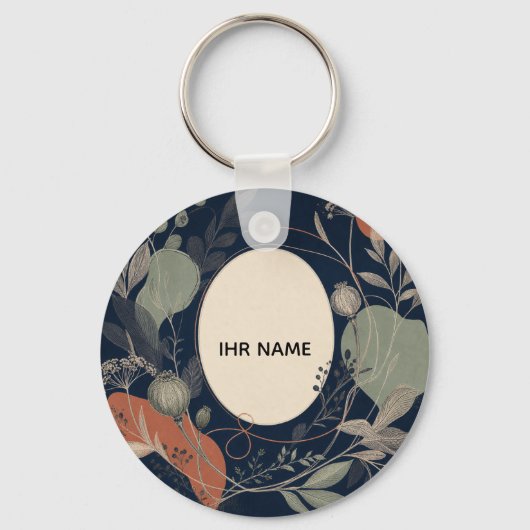 Personalisierter Schlüsselanhänger – Botanical Nam キーホルダー (正面)