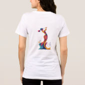 Personalisiertes Damen-Golf-Shirt für die Golferin トライブレンドTシャツ (裏面)