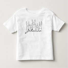 Personalisiertes Hasen T-Shirt トドラーTシャツ