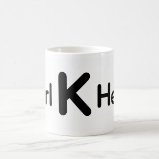 Personalisiertes Initialen-Design auf weißem Kaffe コーヒーマグカップ