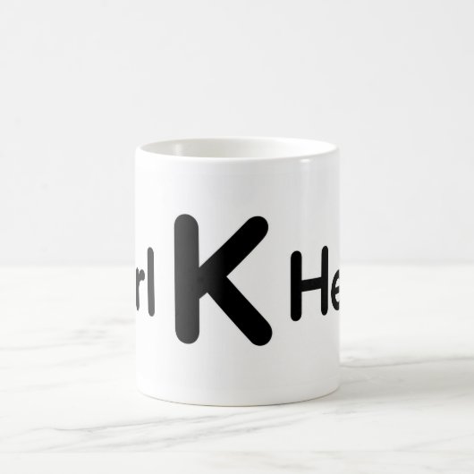 Personalisiertes Initialen-Design auf weißem Kaffe コーヒーマグカップ (中央)