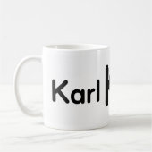 Personalisiertes Initialen-Design auf weißem Kaffe コーヒーマグカップ (左)