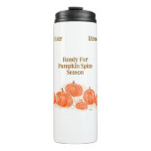 PERSONALIZカボチャのスパイスシーズンウォーターカラーカボチャ タンブラー (正面)