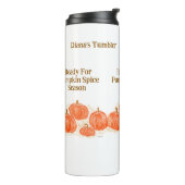 PERSONALIZカボチャのスパイスシーズンウォーターカラーカボチャ タンブラー (回転左)