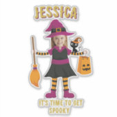 Personalizフォトコスチュームハローウィンパーティ 子供へ シール (正面)