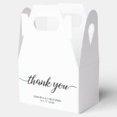 Personaliz Chic Script Thank You 結婚's フェイバーボックス (オープン)